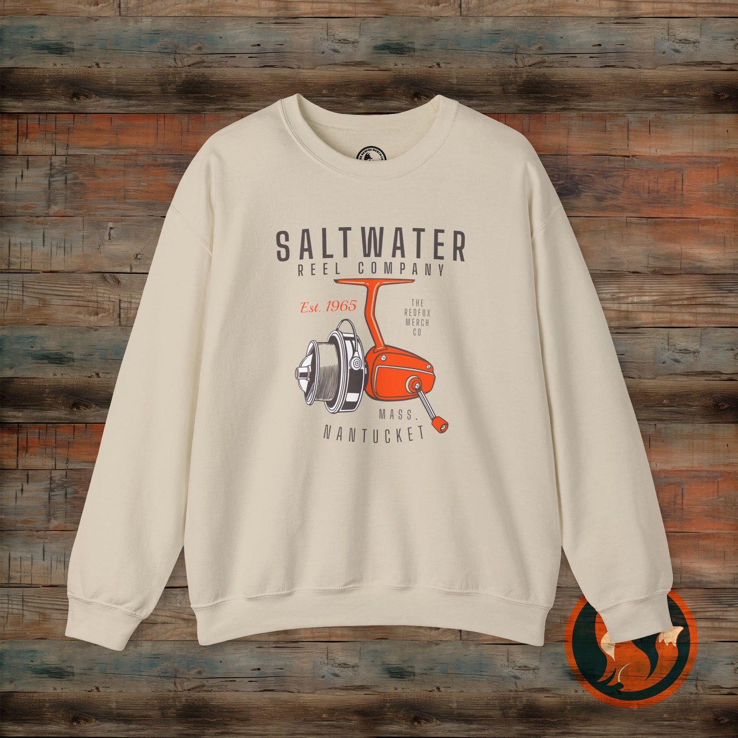 Saltwater Fishing Crewneck Sweatshirt, Unisex Casual Outerwear, Gift for Anglers, Cozy Fishing Apparel, Nautical Style