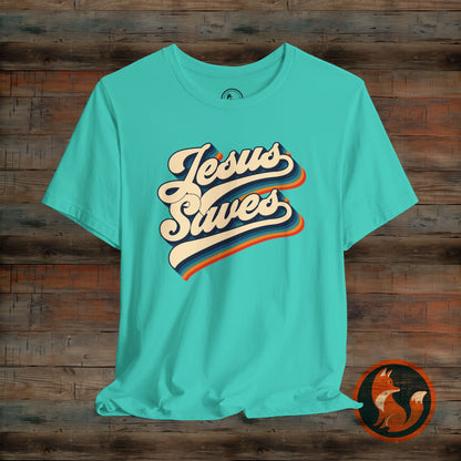 Stylish Jesus Saves Tee, Faith-Based Tee, Unisex Graphic Shirt, Everyday Comfort, Perfect Gift for Believers