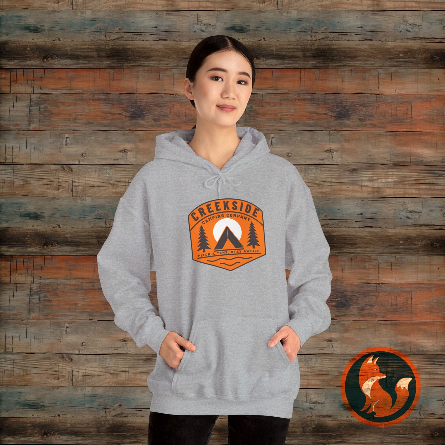 Creekside Retreat Unisex Hoodie, Camping Sweatshirt, Outdoor Adventure Apparel, Cozy Gift for Nature Lovers, Hiking Hooded Sweatshirt