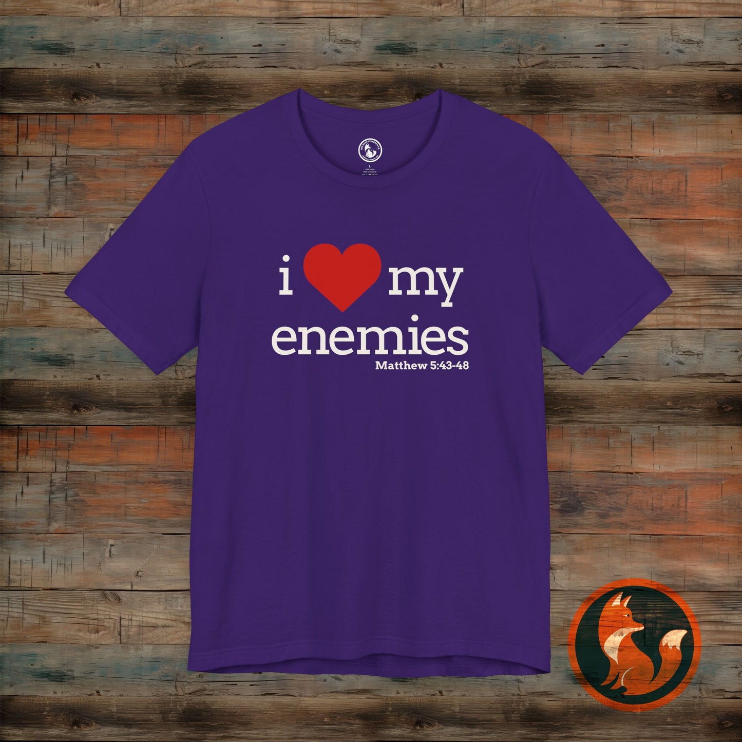 Unisex I Love My Enemies Tee, Inspirational Christian Shirt, Faith Apparel, Religious Gift, Everyday Casual Wear