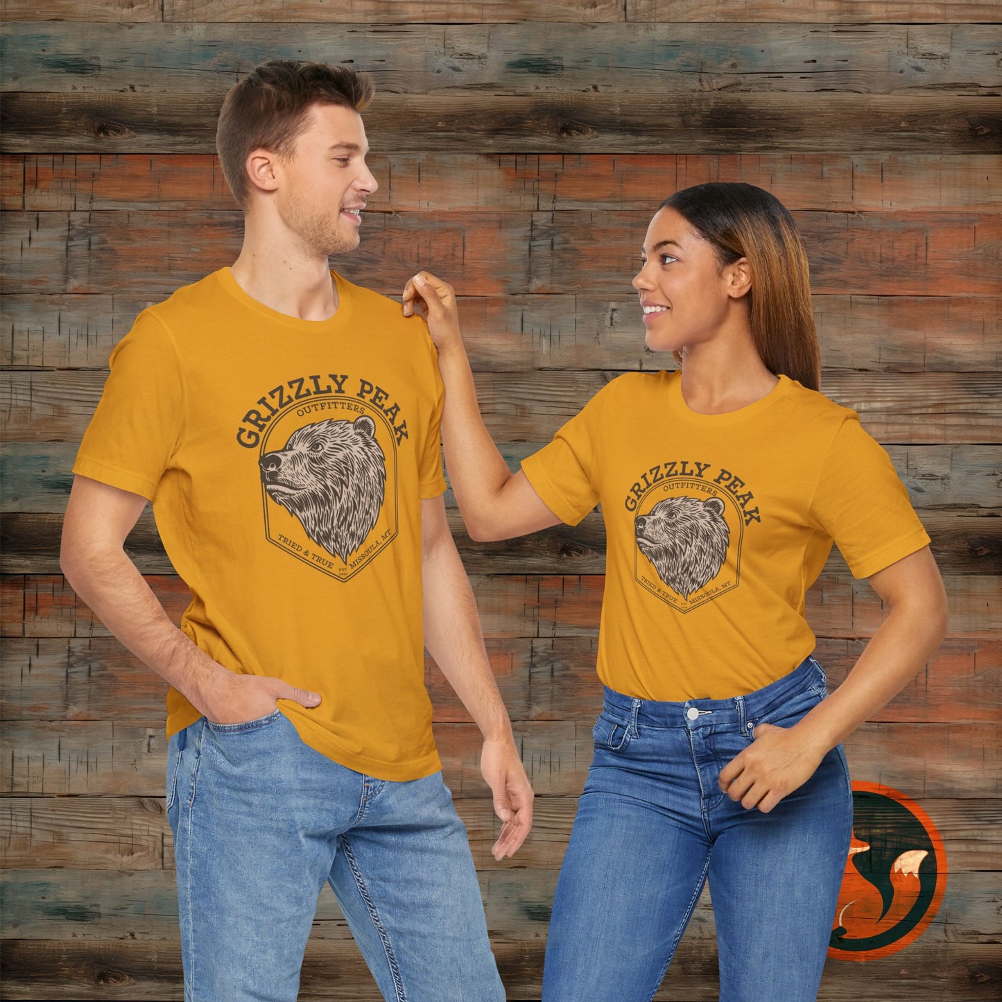Grizzly Peak Unisex Short Sleeve Tee - Nature Lover's Graphic T-Shirt - Outdoor Adventure, Camping, Hiking Gift, Funny Wildlife Tee
