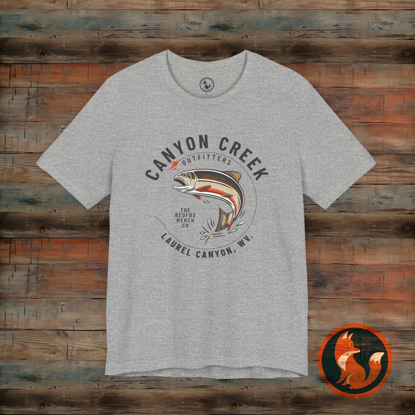 Canyon Creek Vintage Fishing Tee, Unisex Casual Shirt, Outdoor Adventure Apparel, Gift for Anglers, Nature Lover's Tee