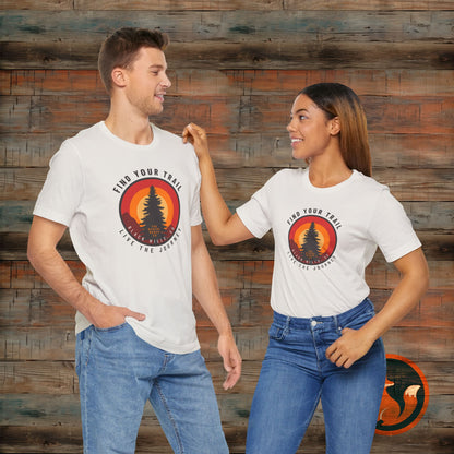 Unisex Adventure T-Shirt - Find Your Trail, Live the Journey, Outdoor Tee, Hiking Gift, Nature Lover Apparel