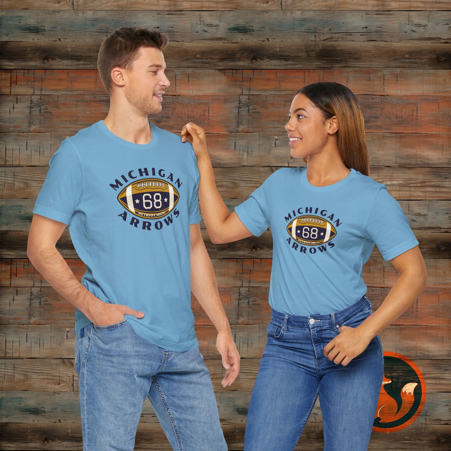 Vintage Michigan Arrows Football Tee, Unisex Classic Sports Shirt, Gift for Him, Casual Wear, Fall Game Day Shirt