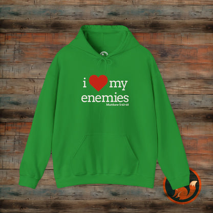 I love My Enemies Hoodie - Unisex Heavy Blend Sweatshirt, Christian Apparel, Gift for Faith Lovers, Inspirational Clothing, Cozy [...]
