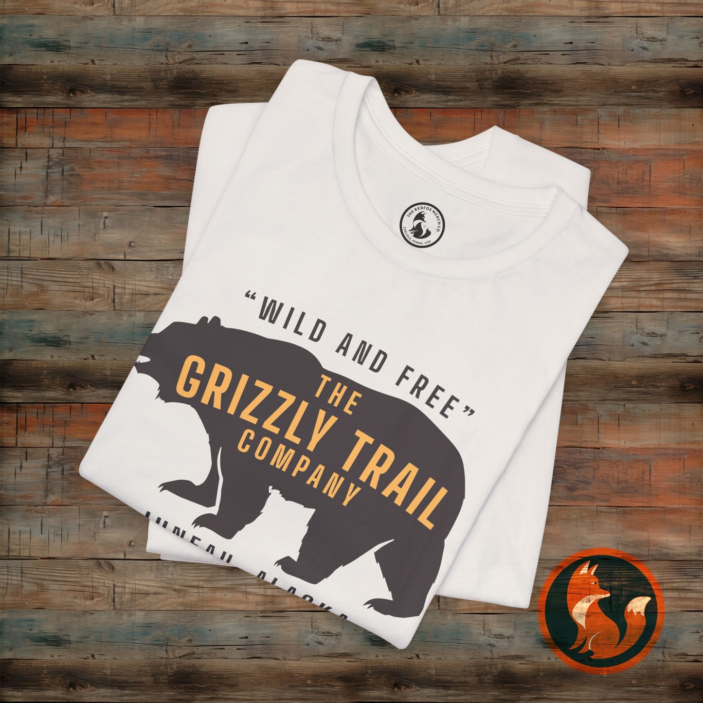 Wild and Free Grizzly Bear T-Shirt, Outdoor Apparel, Adventure Tee, Nature Lover Gift, Unisex Eco-Friendly Shirt