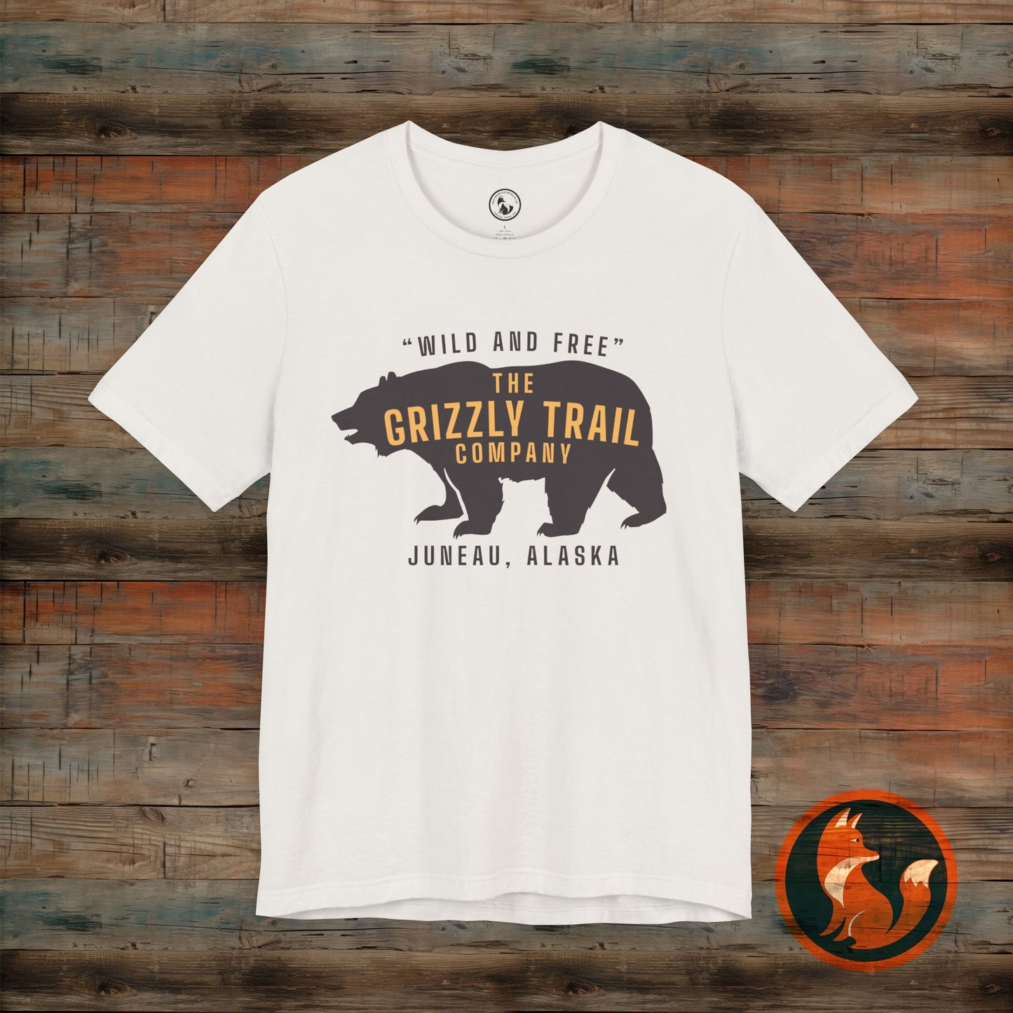 Wild and Free Grizzly Bear T-Shirt, Outdoor Apparel, Adventure Tee, Nature Lover Gift, Unisex Eco-Friendly Shirt