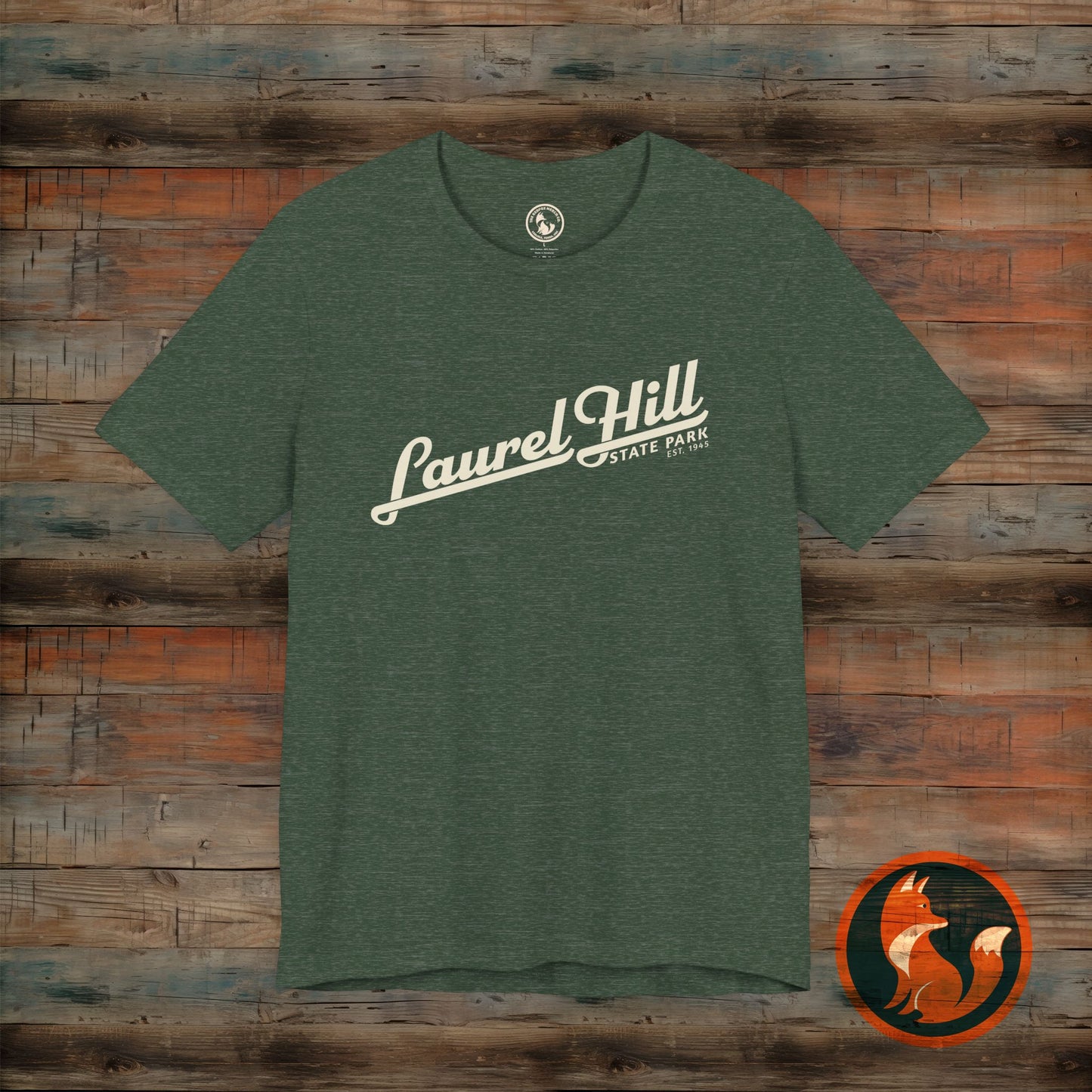 Laurel Hill State Park Tee, Unisex Green Short Sleeve Shirt for Outdoor Lovers, Nature Gift, Adventure Apparel, Hiking T-Shirt, Summer Wear