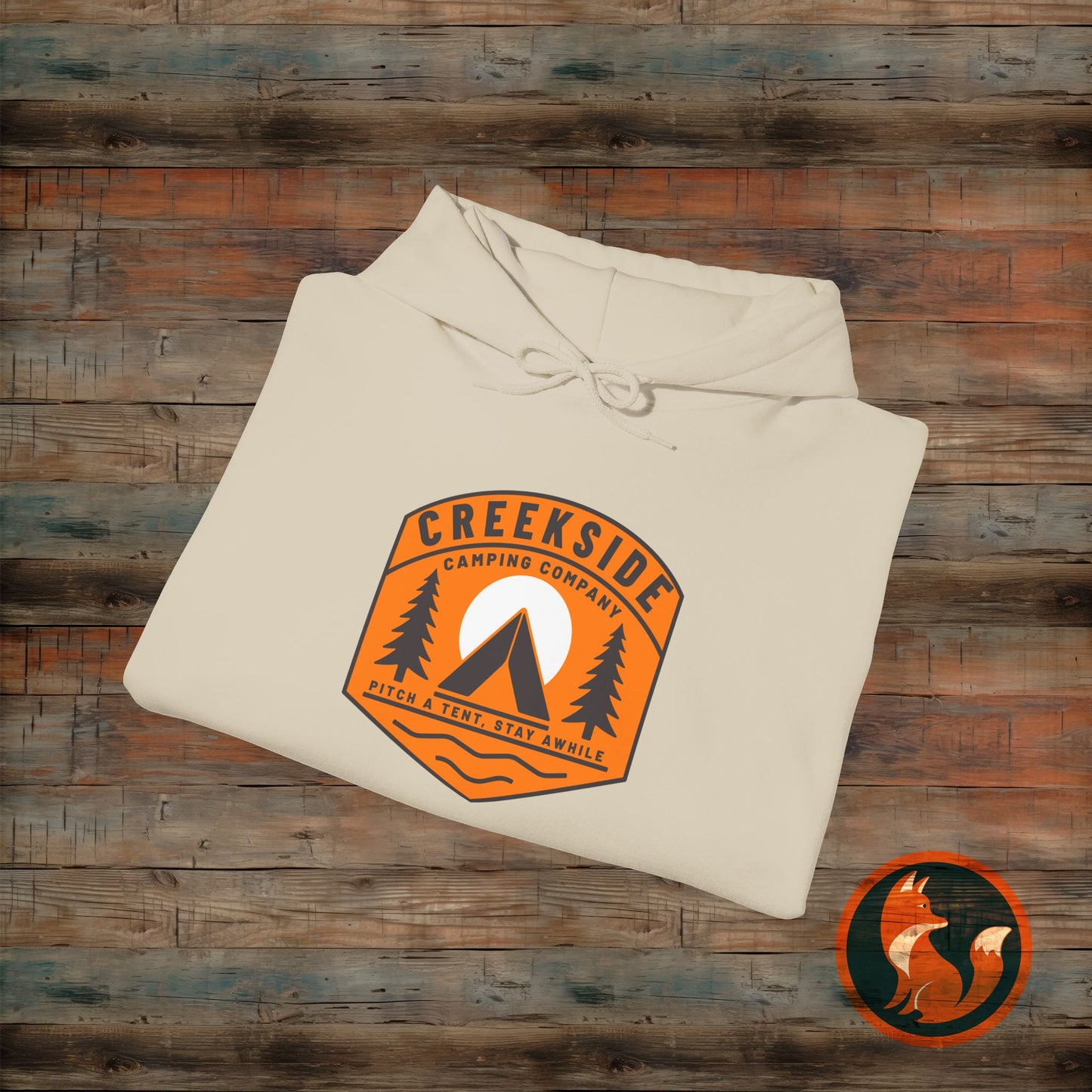 Creekside Retreat Unisex Hoodie, Camping Sweatshirt, Outdoor Adventure Apparel, Cozy Gift for Nature Lovers, Hiking Hooded Sweatshirt