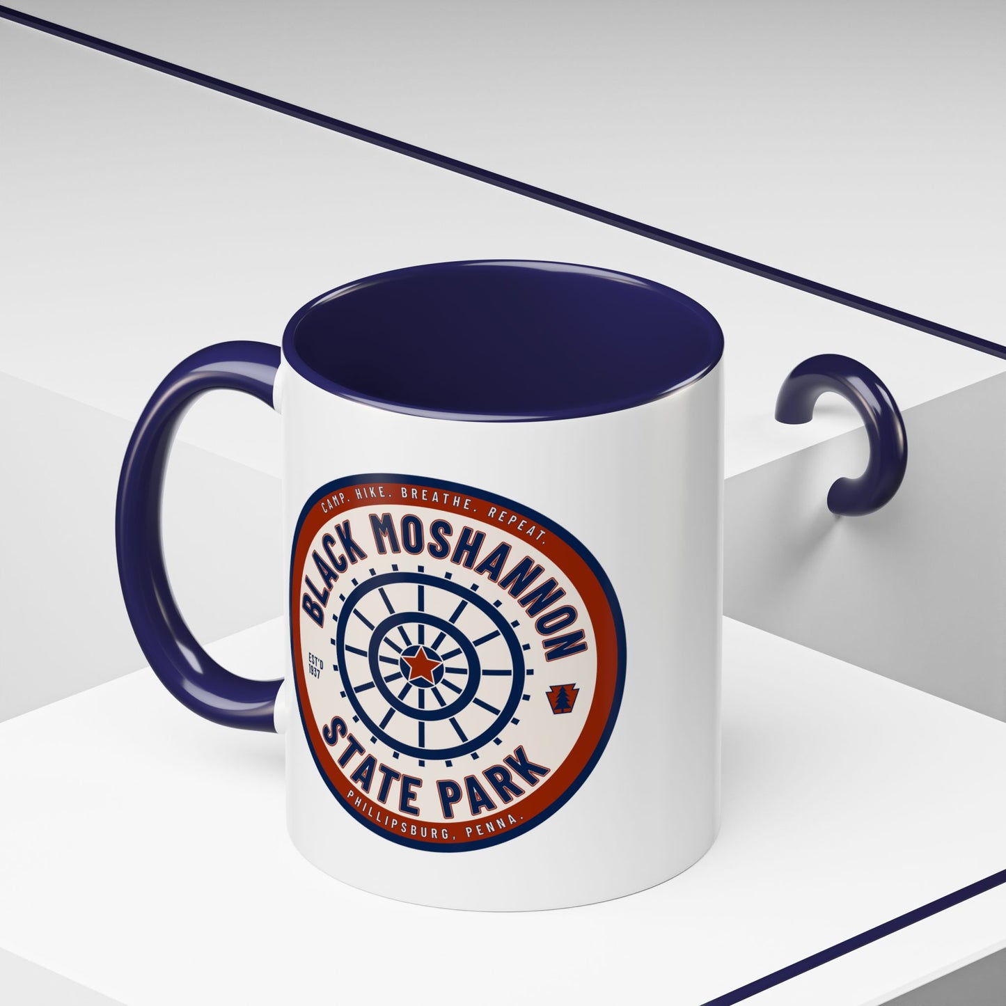 Accent Coffee Mug with Black Moshannion State Park Design - Perfect for Nature Lovers, Hiking Gifts, Outdoor Adventures, Unique Coffee [...]