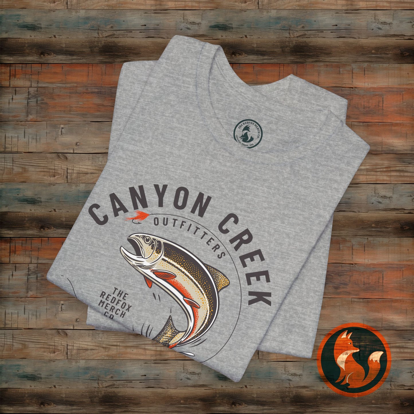 Canyon Creek Vintage Fishing Tee, Unisex Casual Shirt, Outdoor Adventure Apparel, Gift for Anglers, Nature Lover's Tee