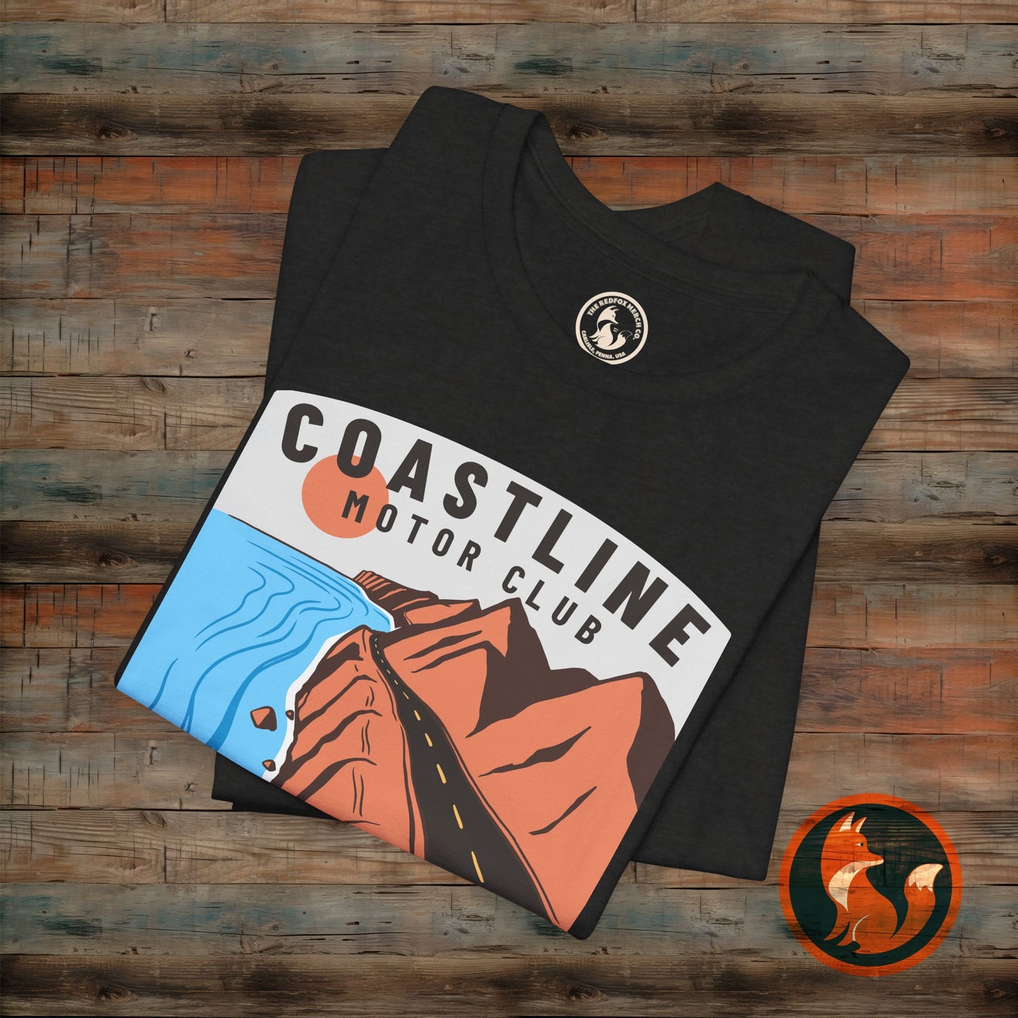 Coastline Motor Club Tee, Vintage Travel Shirt, Summer Vacation Apparel, Road Trip T-shirt, Adventure Gift Idea