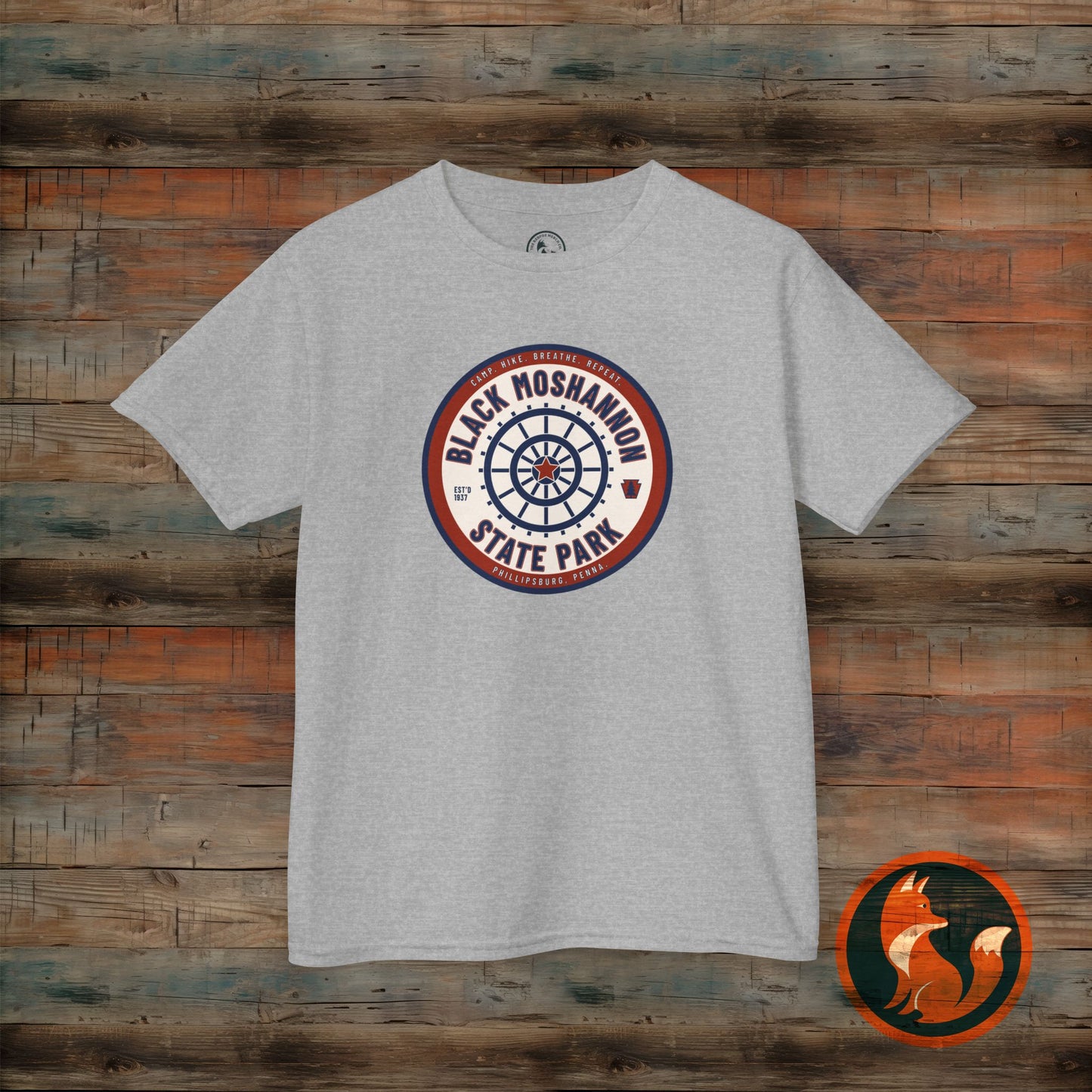 Black Moshannon State Park Kids Tee, Outdoor Adventure Kids Shirt, Nature Lover Gift, Campsite T-Shirt, Summer Family Trip Apparel, Youth Outdoor Clothing