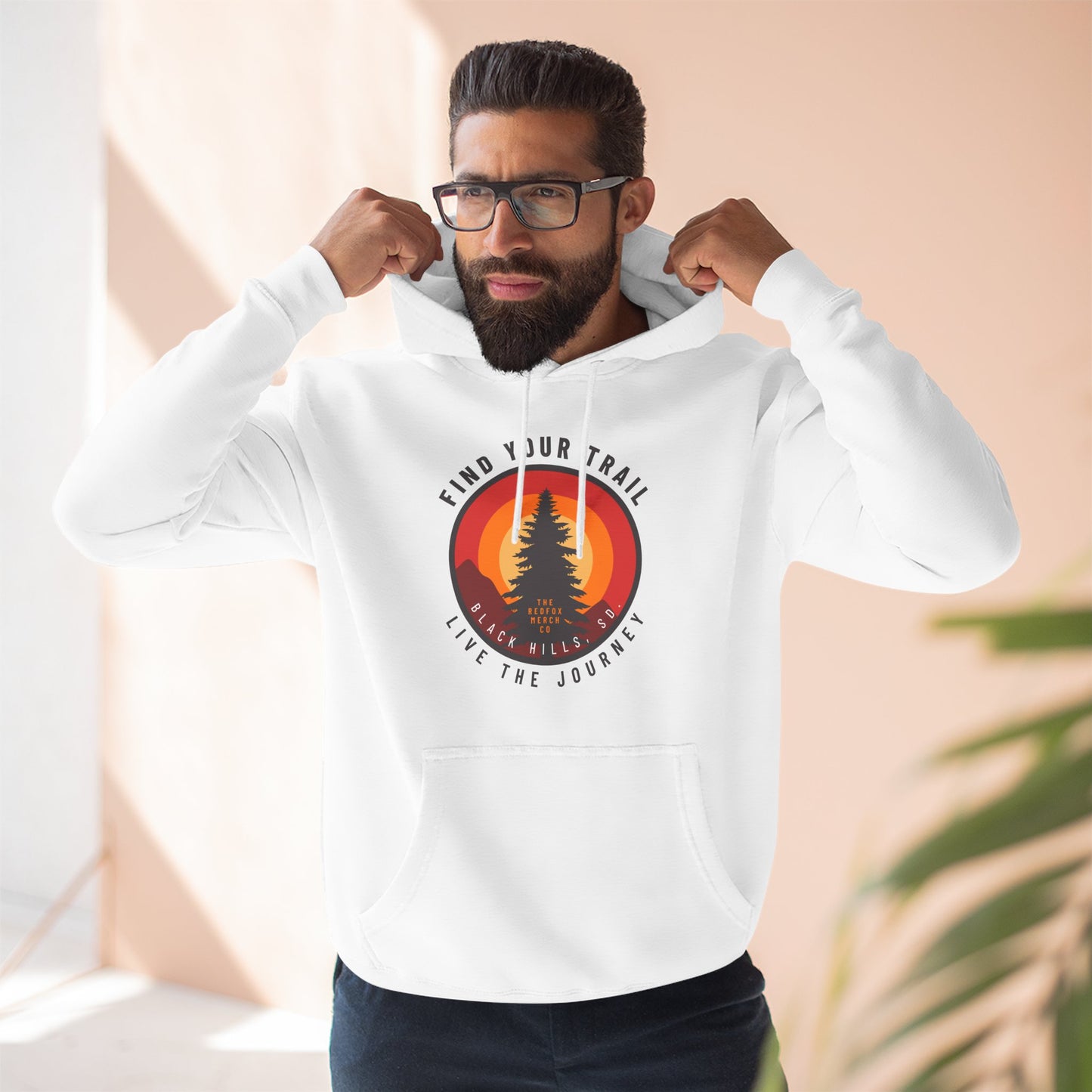Adventure-Inspired Fleece Hoodie with Retro Design, Cozy Layer for Nature Lovers, Perfect for Hiking, Camping, Travel, Gifts
