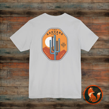 Saguaro Sunset Tee, Unisex Graphic Tee, Desert Vibes Shirt, Travel Souvenir T-Shirt, Outdoor Adventure Wear, Casual Summer Apparel