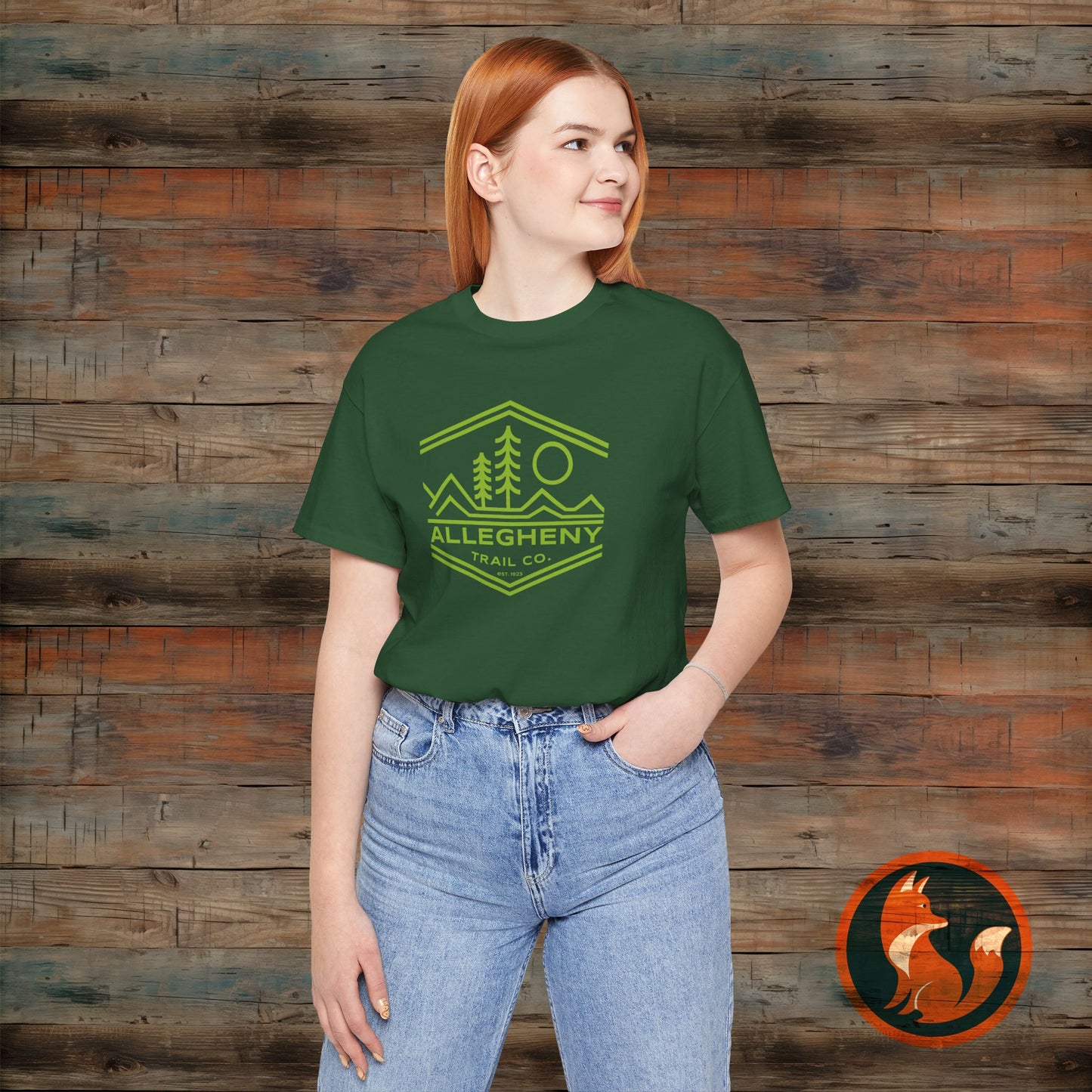 Nature-Inspired Unisex Tee with Allegheny Trail Design, Outdoor Adventure Shirt, Eco-Friendly Apparel, Hiking Gift, Travel T-Shirt