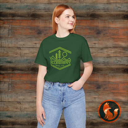 Nature-Inspired Unisex Tee with Allegheny Trail Design, Outdoor Adventure Shirt, Eco-Friendly Apparel, Hiking Gift, Travel T-Shirt