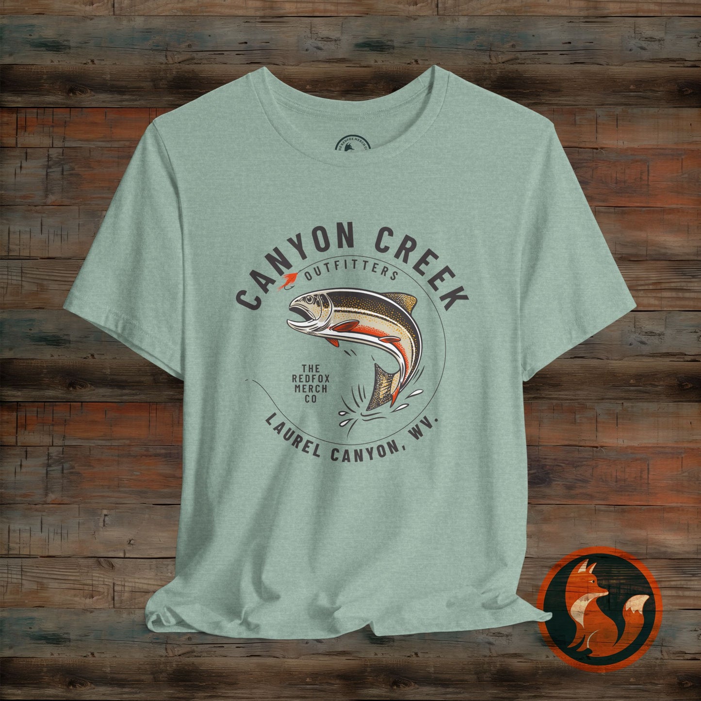 Canyon Creek Vintage Fishing Tee, Unisex Casual Shirt, Outdoor Adventure Apparel, Gift for Anglers, Nature Lover's Tee