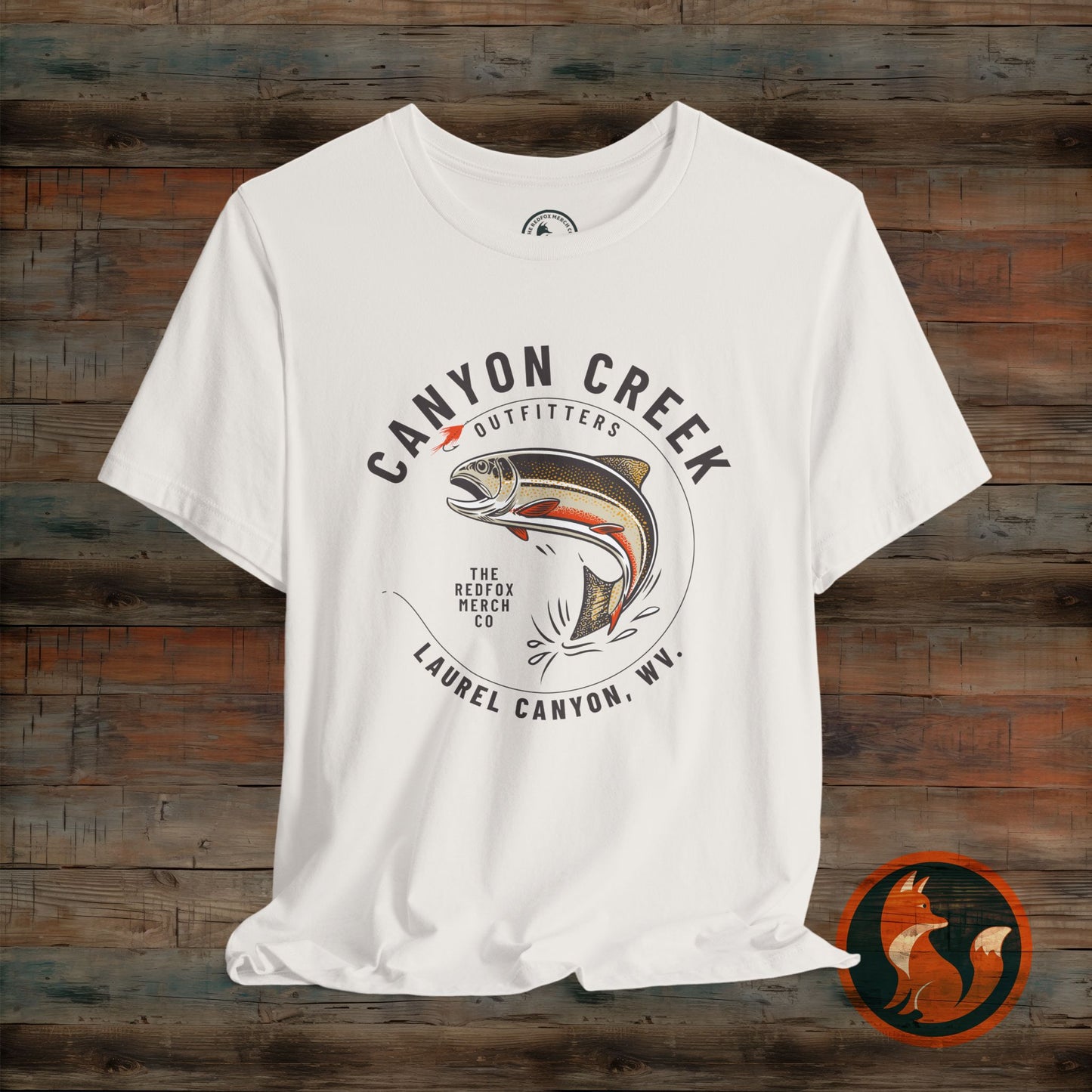 Canyon Creek Vintage Fishing Tee, Unisex Casual Shirt, Outdoor Adventure Apparel, Gift for Anglers, Nature Lover's Tee