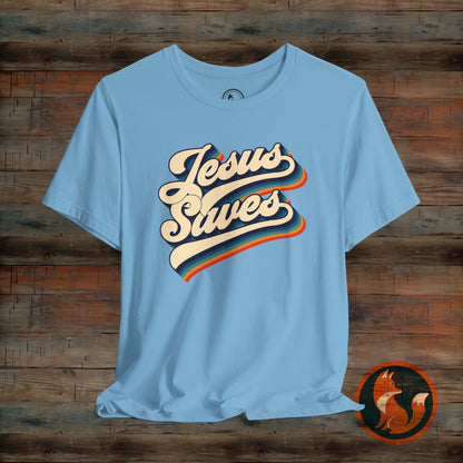 Stylish Jesus Saves Tee, Faith-Based Tee, Unisex Graphic Shirt, Everyday Comfort, Perfect Gift for Believers