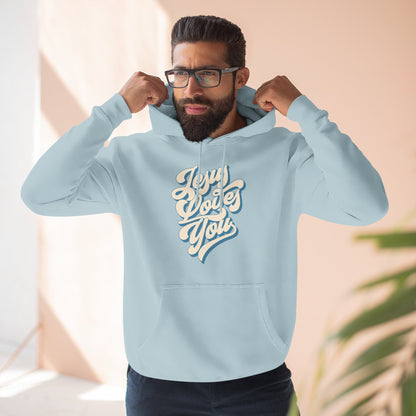 Jesus Loves You Fleece Hoodie - Perfect for Fall and Winter, Casual Wear, Comfortable Fashion, Every Day Essentials