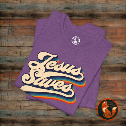 Stylish Jesus Saves Tee, Faith-Based Tee, Unisex Graphic Shirt, Everyday Comfort, Perfect Gift for Believers