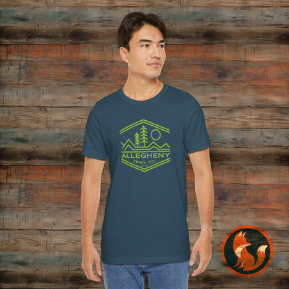 Nature-Inspired Unisex Tee with Allegheny Trail Design, Outdoor Adventure Shirt, Eco-Friendly Apparel, Hiking Gift, Travel T-Shirt
