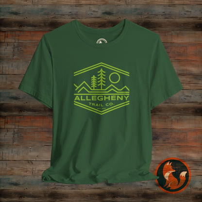 Nature-Inspired Unisex Tee with Allegheny Trail Design, Outdoor Adventure Shirt, Eco-Friendly Apparel, Hiking Gift, Travel T-Shirt