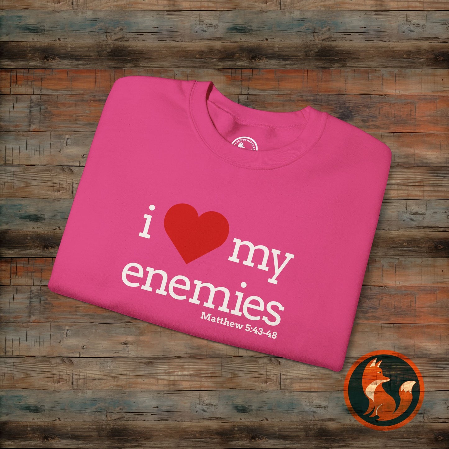 I Love My Enemies Sweatshirt | Unisex Crewneck | Motivational Gift | Funny Quote | Casual Wear | Unique Christian Apparel