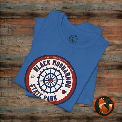 Black Moshannon State Park Tee, Unisex Nature Shirt, Outdoor Adventure Top, Camping Gift, Summer Travel Apparel