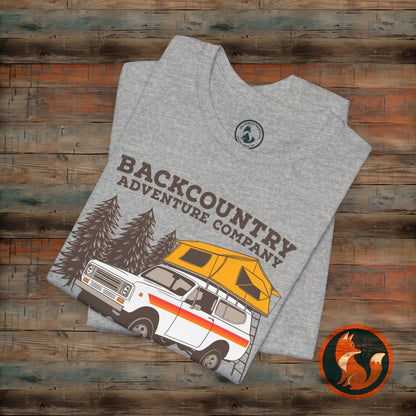 Backcountry Adventure Company Tee, Vintage Camping Shirt, Outdoor Enthusiast Gift, Unisex Graphic Tee, Travel Lover Apparel