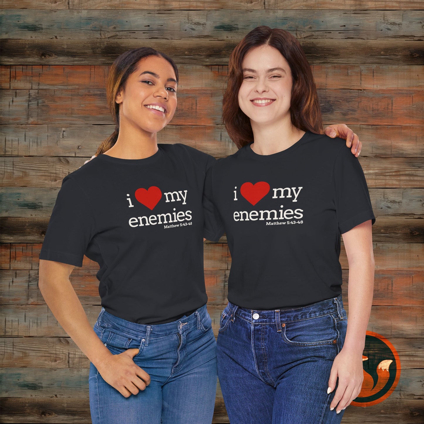 Unisex I Love My Enemies Tee, Inspirational Christian Shirt, Faith Apparel, Religious Gift, Everyday Casual Wear