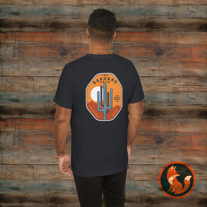 Saguaro Sunset Tee, Unisex Graphic Tee, Desert Vibes Shirt, Travel Souvenir T-Shirt, Outdoor Adventure Wear, Casual Summer Apparel