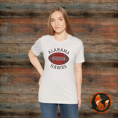 Alabama Hawks Football Tee - Unisex Jersey Short Sleeve, Game Day Shirt, Team Apparel, Sports Clothing, Casual Wear