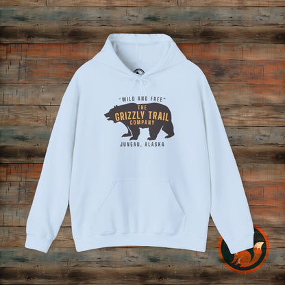 Cozy Adventure Hoodie, Grizzly Bear Print Sweatshirt, Wild and Free Apparel, Nature Lover Gift, Alaskan Style Clothing