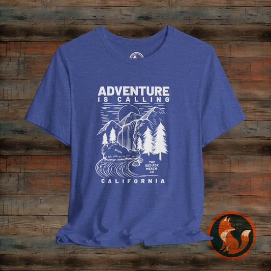 Adventure Is Calling Unisex Tee | Perfect for Outdoor Lovers, Camping, Hiking, Travel, Gifts