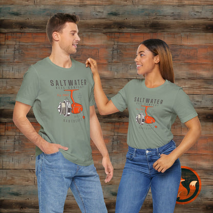 Saltwater Fishing Tee, Vintage Style Shirt, Angler Gift, Beachwear, Casual Outdoor Top, Summer Fishing Apparel