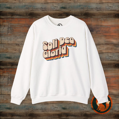 Soli Deo Gloria Crewneck Sweatshirt, Unisex Sweatshirt, Religious Sweatshirt, Vintage Style Sweatshirt, Comfortable Casual Wear