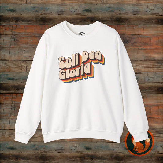 Soli Deo Gloria Crewneck Sweatshirt, Unisex Sweatshirt, Religious Sweatshirt, Vintage Style Sweatshirt, Comfortable Casual Wear