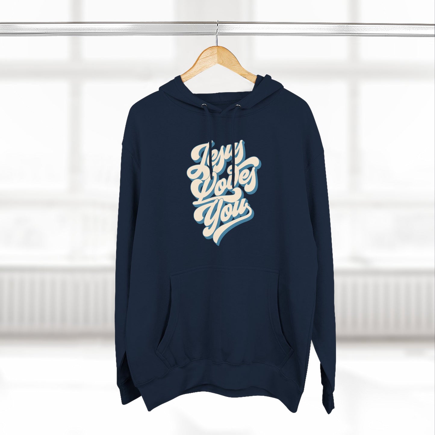 Jesus Loves You Fleece Hoodie - Perfect for Fall and Winter, Casual Wear, Comfortable Fashion, Every Day Essentials