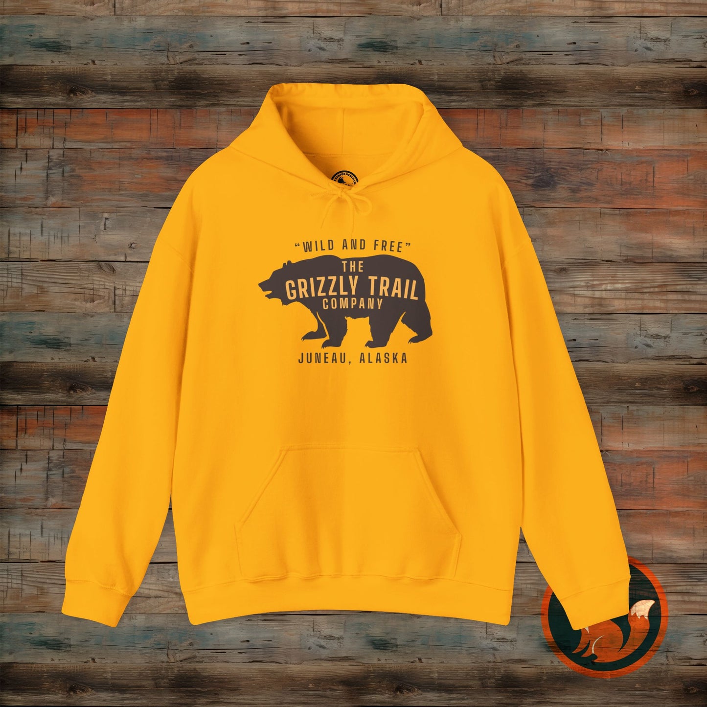 Cozy Adventure Hoodie, Grizzly Bear Print Sweatshirt, Wild and Free Apparel, Nature Lover Gift, Alaskan Style Clothing