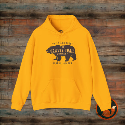 Cozy Adventure Hoodie, Grizzly Bear Print Sweatshirt, Wild and Free Apparel, Nature Lover Gift, Alaskan Style Clothing