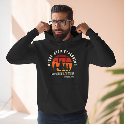 Explore More: Cozy Three-Panel Fleece Hoodie, Adventure Sweatshirt, Outdoor Gift, Travel Apparel, Nature Lovers Hoodie