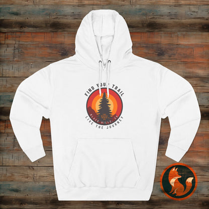 Adventure-Inspired Fleece Hoodie with Retro Design, Cozy Layer for Nature Lovers, Perfect for Hiking, Camping, Travel, Gifts