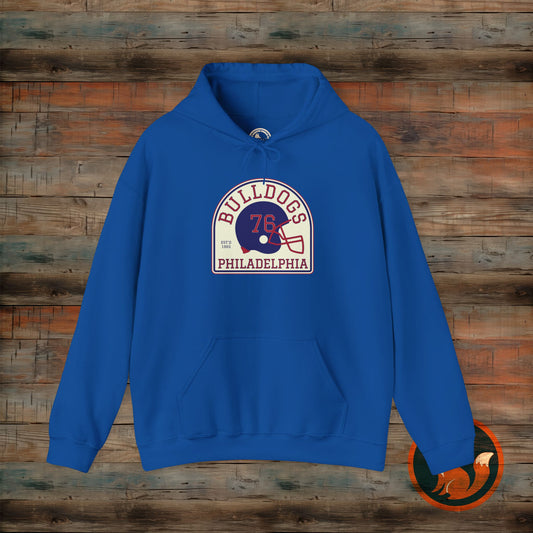 Vintage Bulldogs Hoodie, Unisex Sports Sweatshirt, Philadelphia Apparel, Cozy Game Day Gear, Unique Gift for Him/Her
