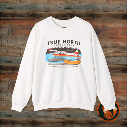 True North Adventure Crewneck Sweatshirt, Cozy Sweatshirt, Nature Lover Gift, Outdoor Apparel, Camping Sweater, Unisex Sweatshirt