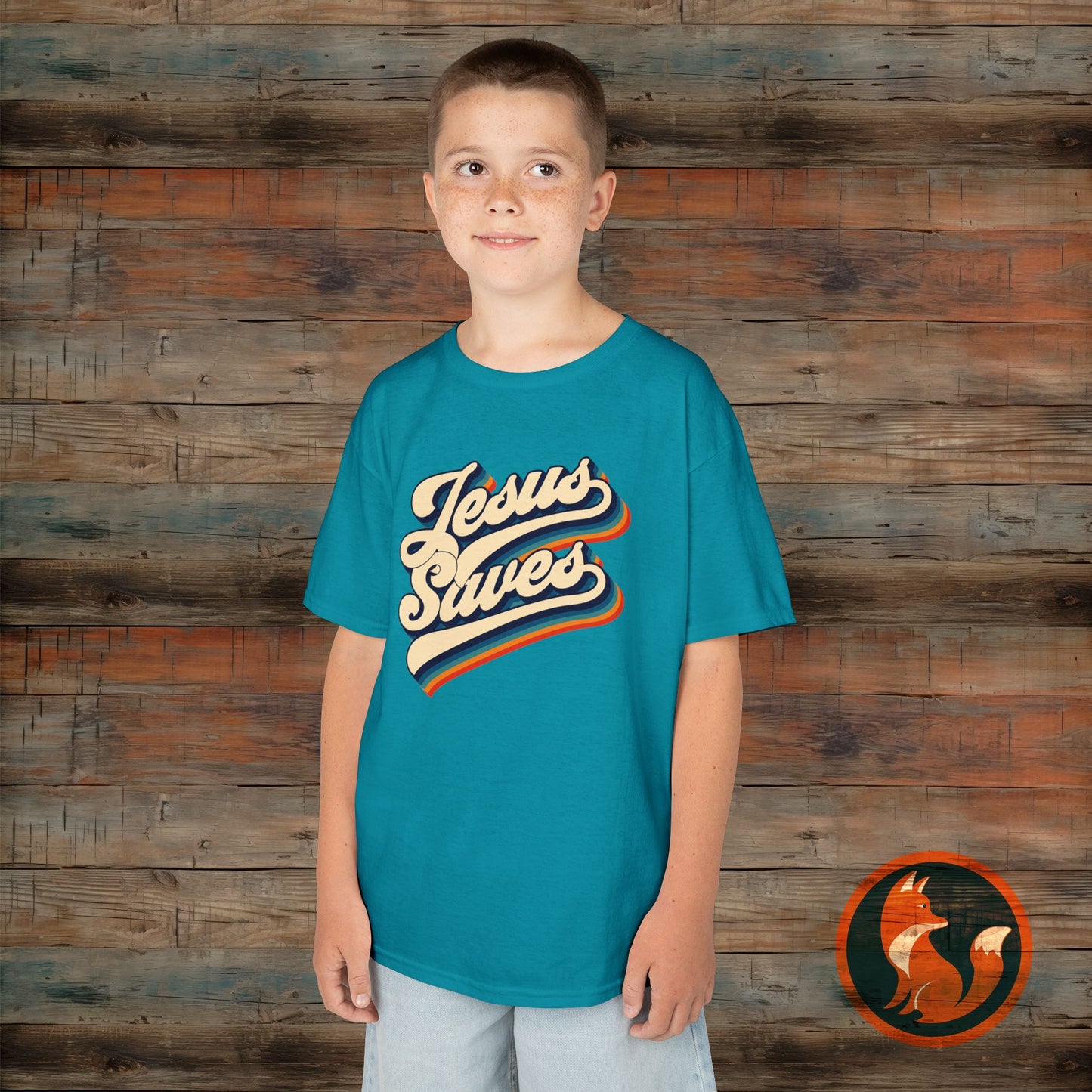 Kids Jesus Saves Tee, Cute Christian Tee, Church T-Shirt, Kids Casual Wear, Faith-Based Apparel