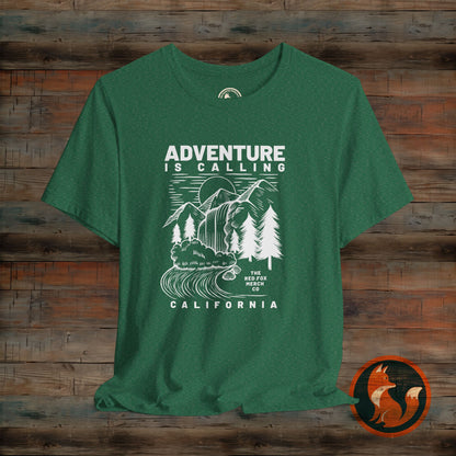 Adventure Is Calling Unisex Tee | Perfect for Outdoor Lovers, Camping, Hiking, Travel, Gifts