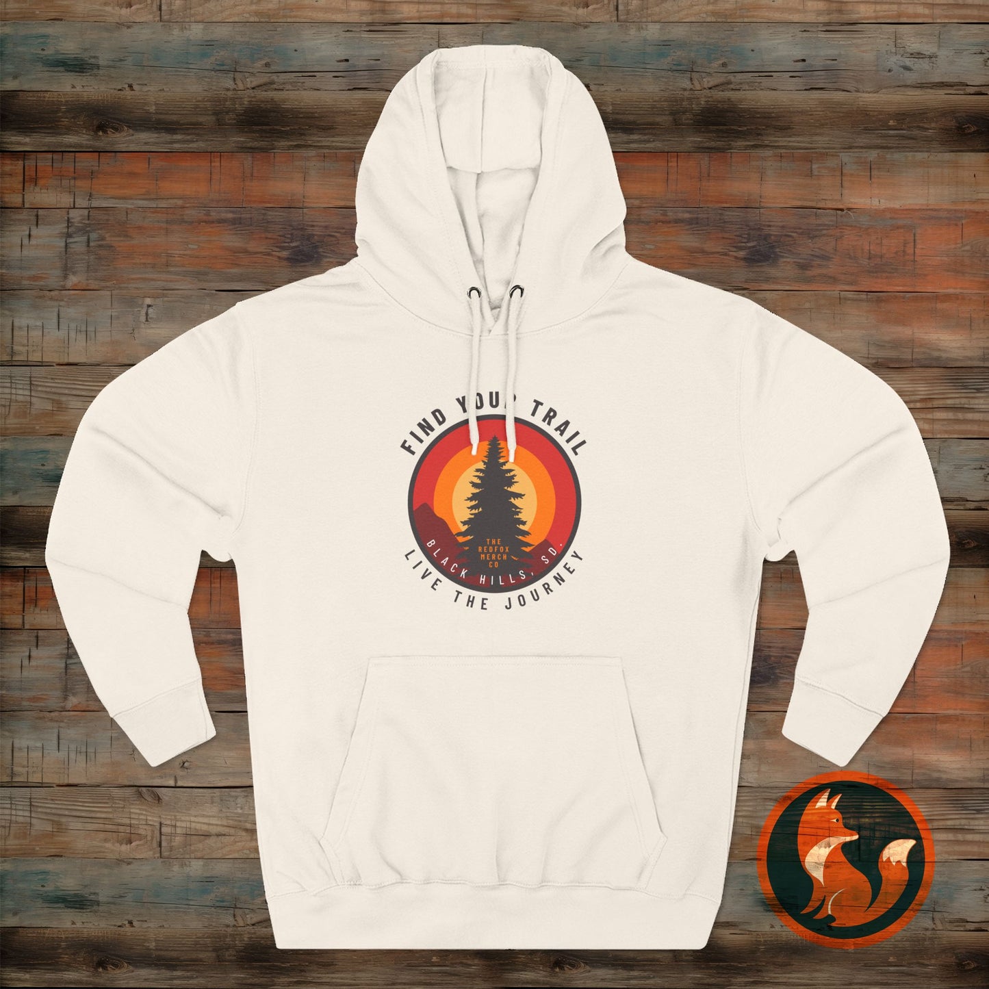 Adventure-Inspired Fleece Hoodie with Retro Design, Cozy Layer for Nature Lovers, Perfect for Hiking, Camping, Travel, Gifts
