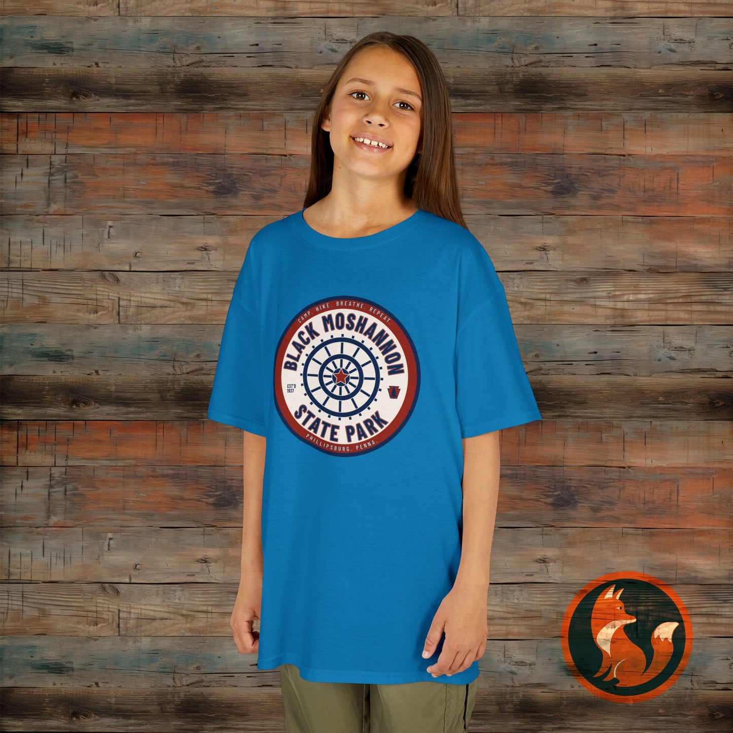 Black Moshannon State Park Kids Tee, Outdoor Adventure Kids Shirt, Nature Lover Gift, Campsite T-Shirt, Summer Family Trip Apparel, Youth Outdoor Clothing